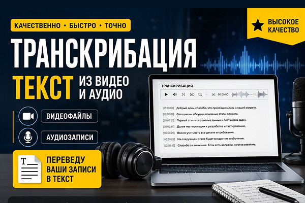 Транскрибация аудио и видео в текст